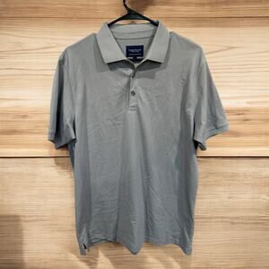DOUGLAS HAYWARD Mercerised Polo Grey Size Large